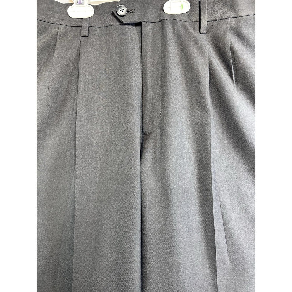Haggar Dress Pants Men's Classic Fit Black Cuffed 34/32